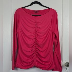 J. Crew Pink Ruched Top XL